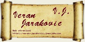 Veran Jaraković vizit kartica